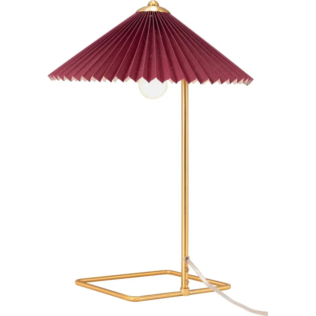 Charo Table Lamp Red & Gold