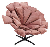 Kipas Pink Velvet Accent Chair