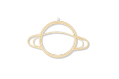 Rattan Saturn Mirror