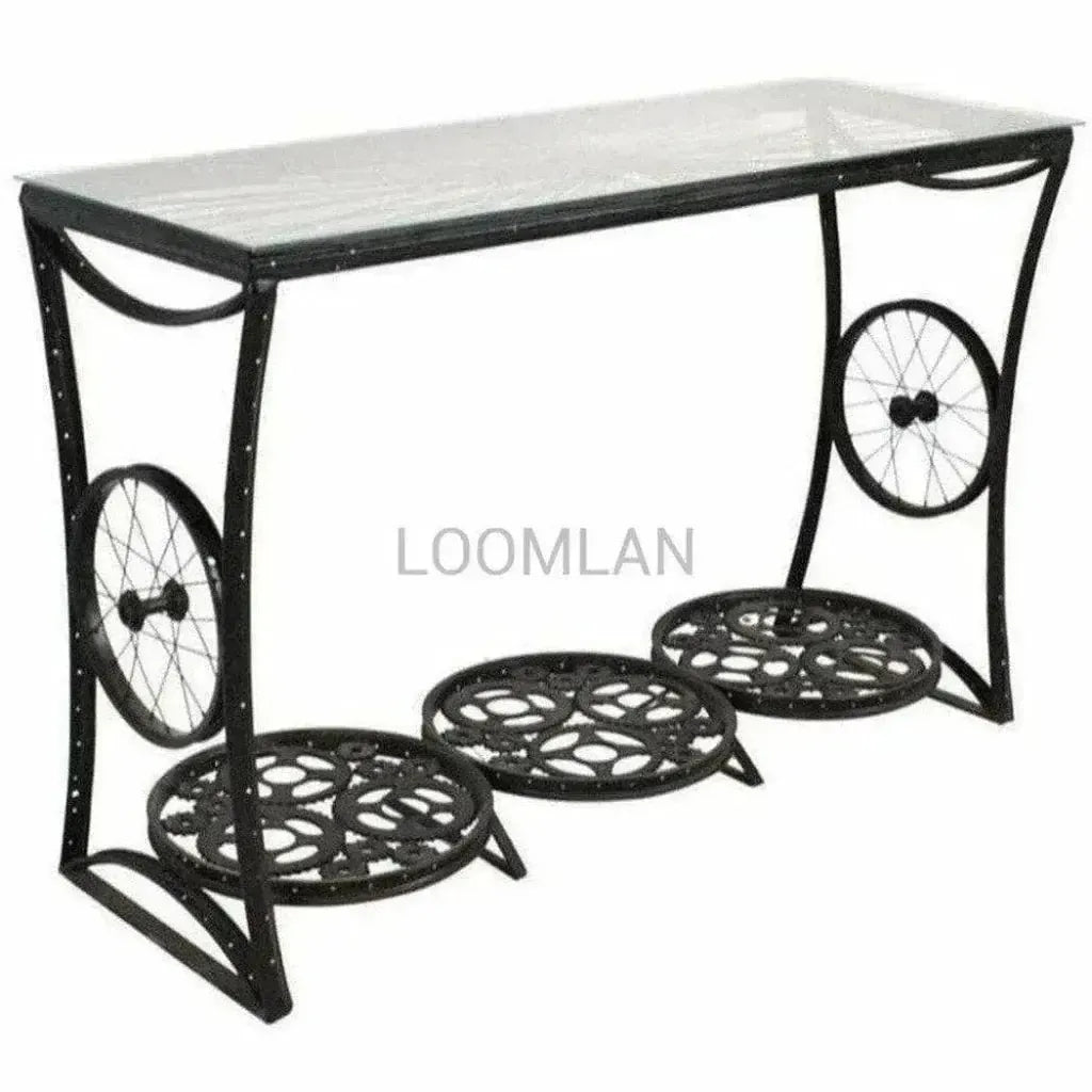 Thaviel Bicycle Parts Design Console Table
