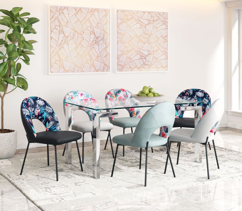 Torrey Printed Fabric Dining Chair 2PC