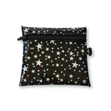 Transparent Glitter Stars Coin Pouch | black