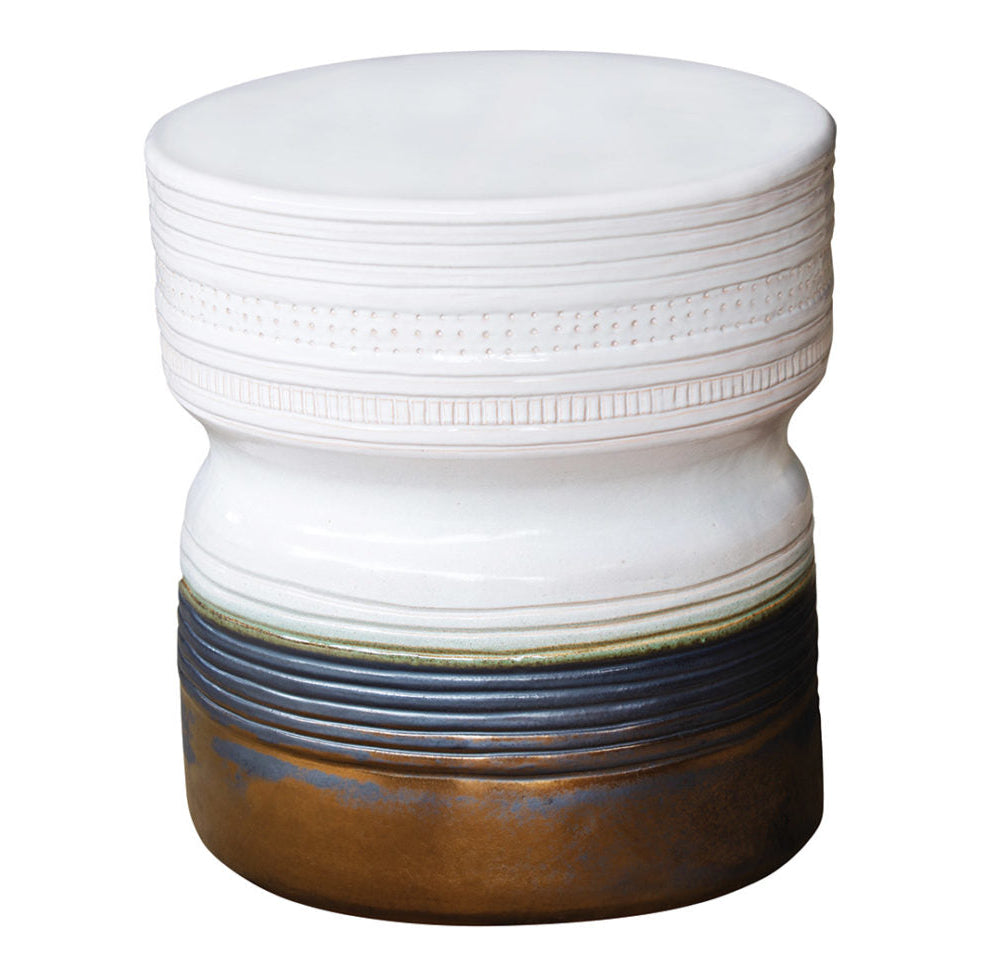 Ancaris Handmade Ceramic Patio Stool
