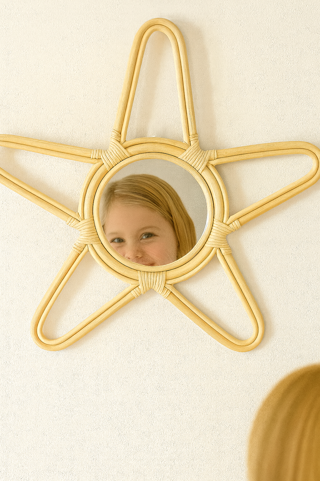 Rattan Star Wall Mirror