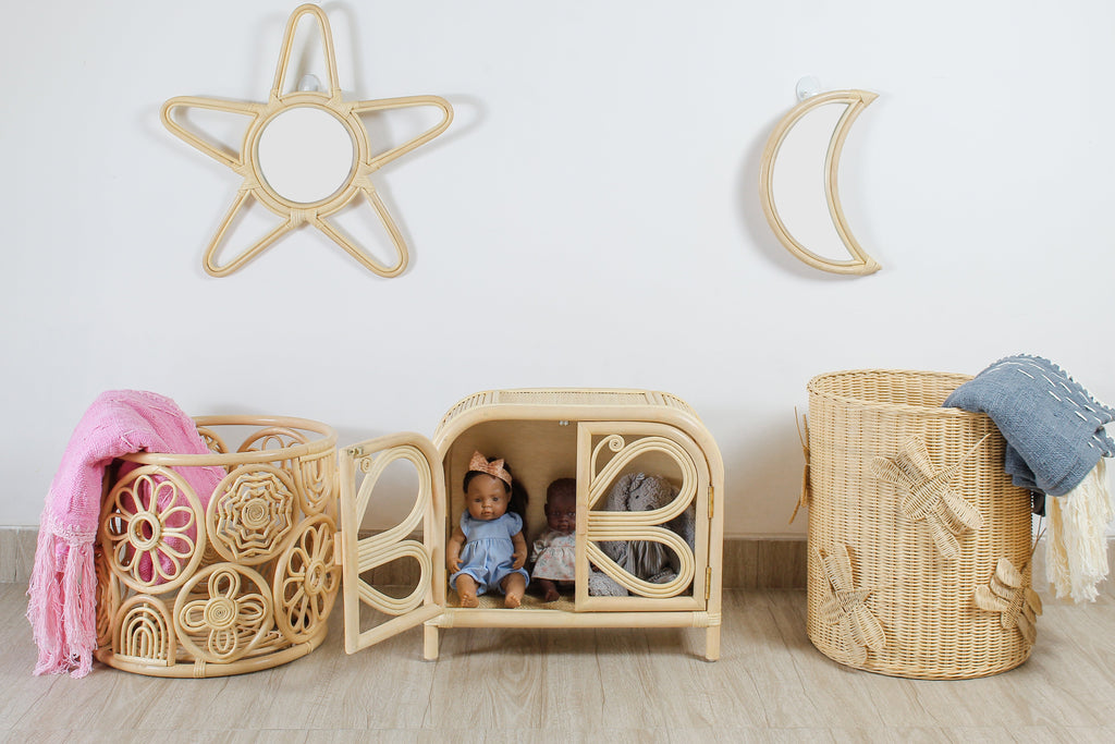 Rattan Star Wall Mirror