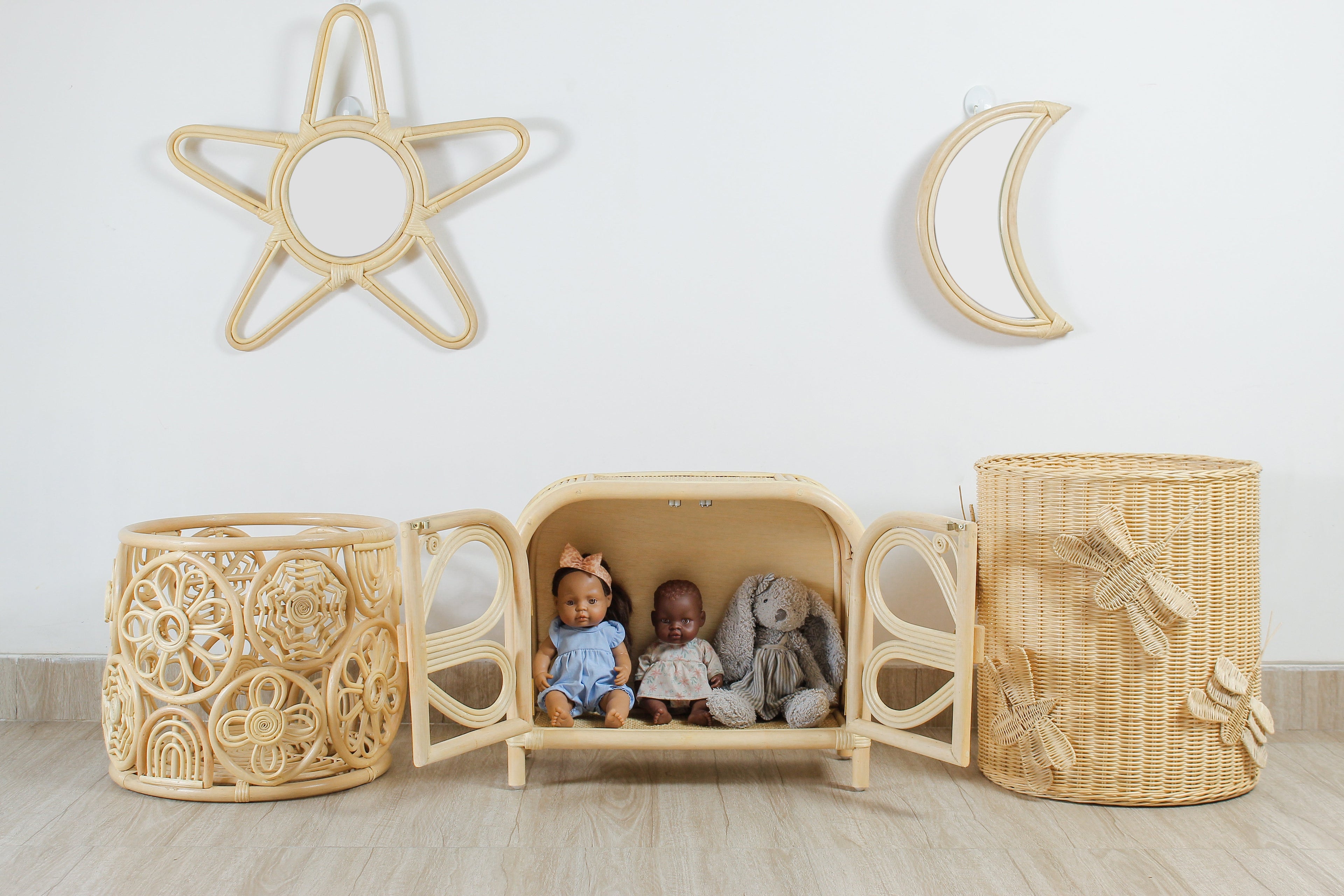 Rattan Star Wall Mirror