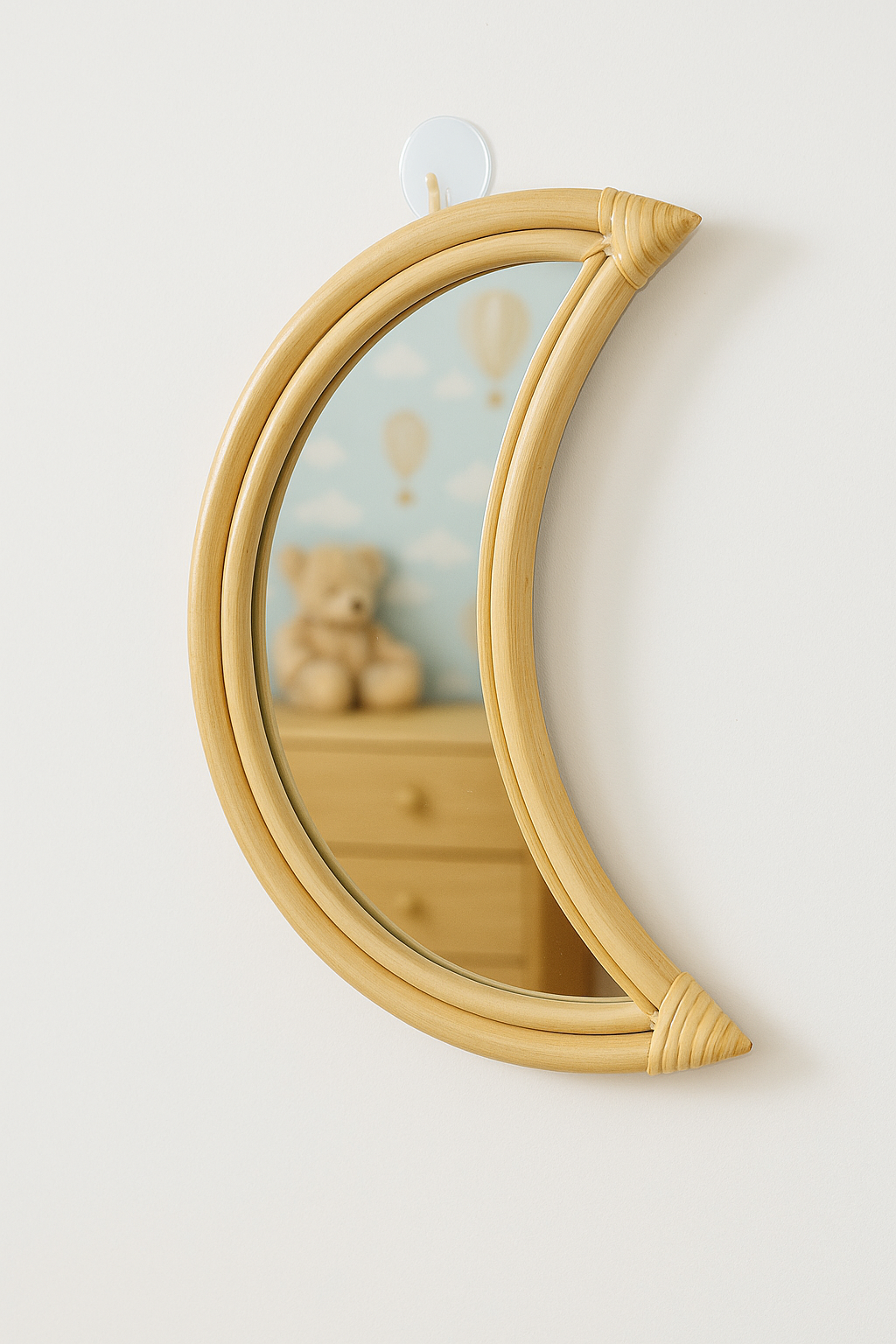 Rattan Moon Wall Mirror