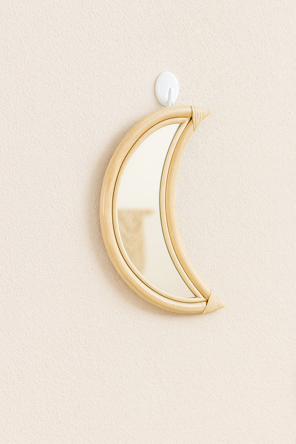 Rattan Moon Wall Mirror