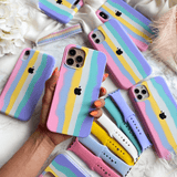 iPhone Silicone Case (Rainbow Design)