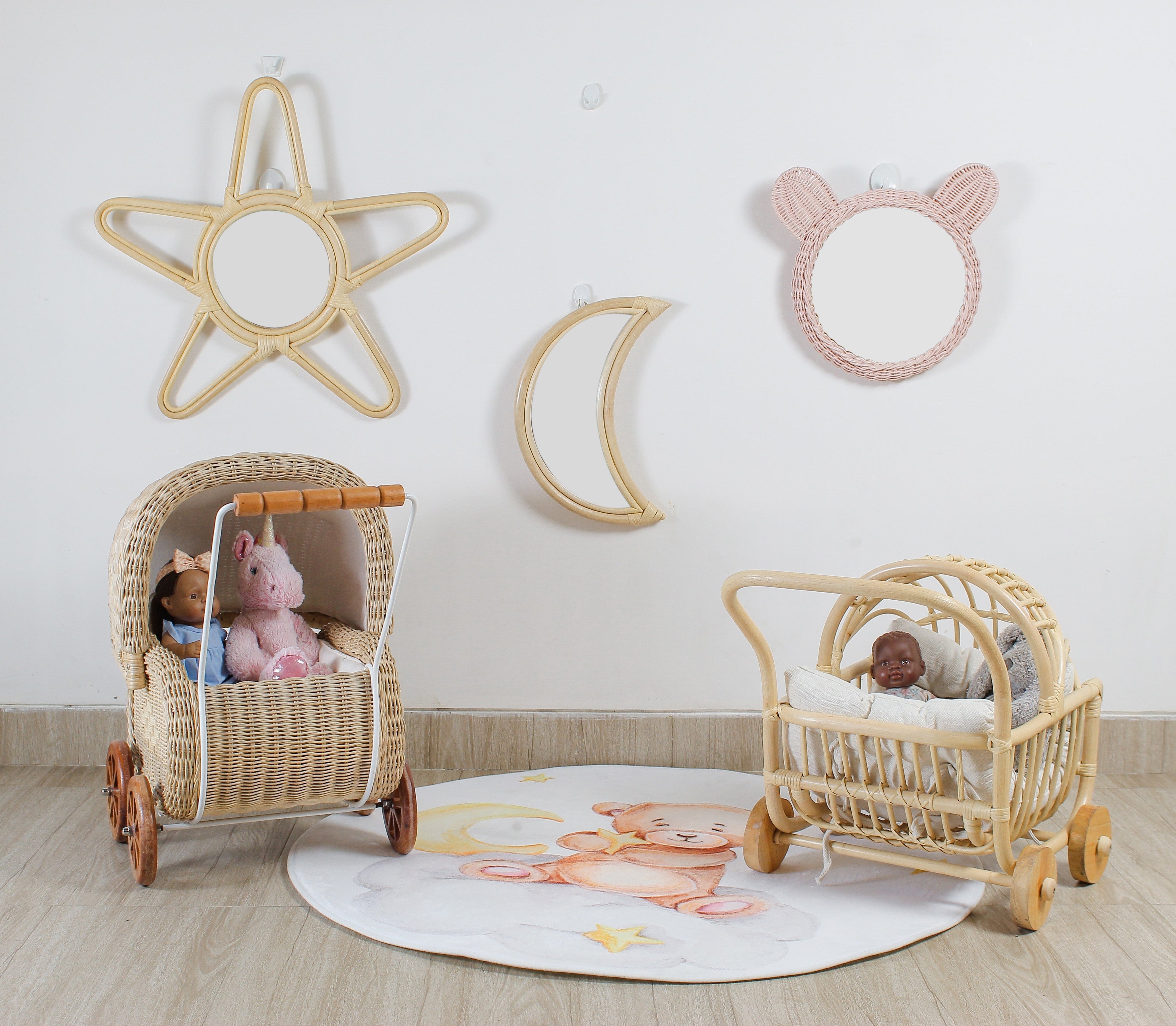 Rattan Star Wall Mirror