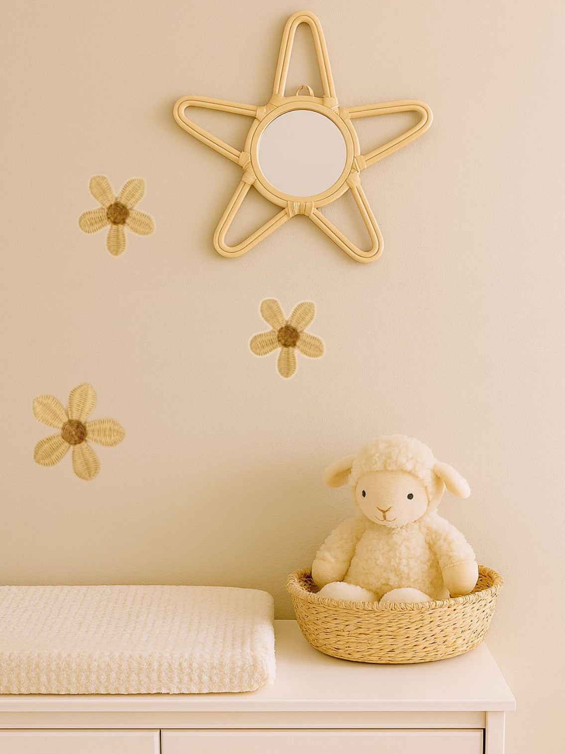 Rattan Star Wall Mirror